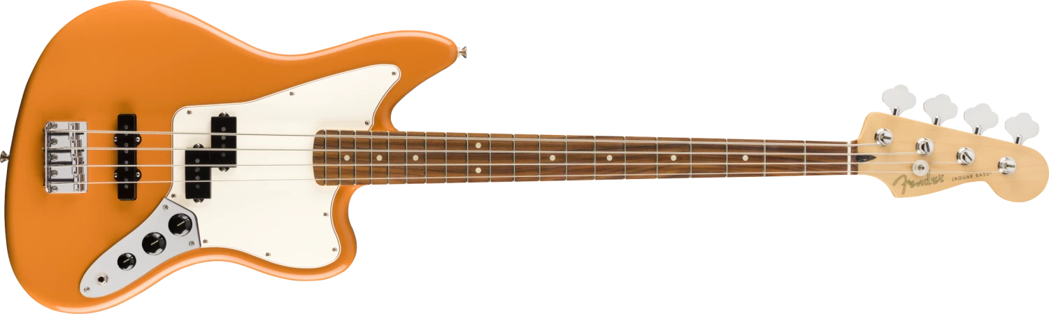 Fender Player Jaguar Bass, Capri Orange Guitar 3 Fender Player Jaguar Bass, Capri Orange Guitar