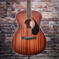 Fender PO-220E Paramount Acoustic Guitar | Aged Cognac Burst