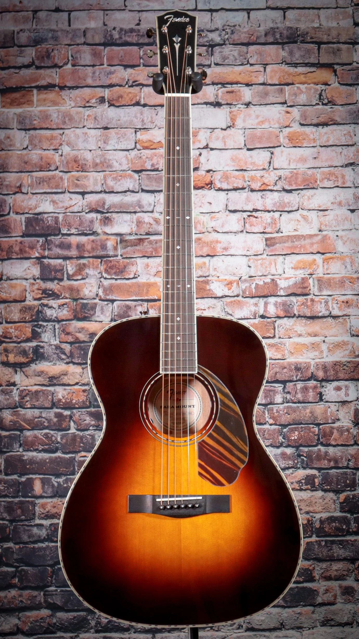 Fender PO-220E Paramount Acoustic Guitar | Vintage Sunburst 5 Fender PO-220E Paramount Acoustic Guitar | Vintage Sunburst