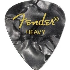 Guitar Accessories Fender Premium Celluloid 351 Shape Picks, Heavy, Black Moto, 12-Pack | 0980351943