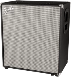 Fender Rumble 410 Amp Cabinet, Black/Silver Guitar Amplifiers