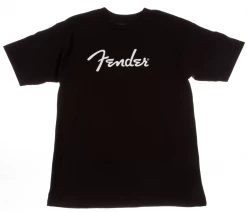 Guitar Accessories Fender Spaghetti Logo T-Shirt, Black, XXL