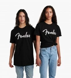 Fender Spaghetti Logo T-Shirt, Black, XXXL | 9101000906 Guitar Accessories