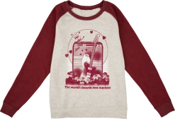 Fender Womens Love Sweatshirt, Maroon Guitar Accessories