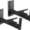 Gator Frameworks Adjustable Wall Mountable Speaker Stands (pair); 100lbs. Weight Capacity Pro Audio Accessories