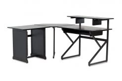 Gator Content Creator Desk Set With Corner Section And Rack Table