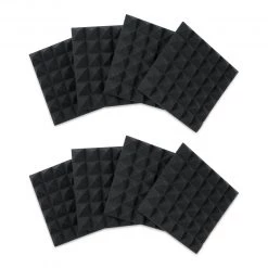 Gator Frameworks Acoustic Pyramid Panel 8-Pack | Charcoal Studio/Recording
