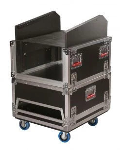Gator G-TOUR-GRC-1406 14U Top 6U Side Audio Road Console Rack Portable Racks