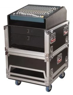 Gator G-TOUR-GRC-1406 14U Top 6U Side Audio Road Console Rack Portable Racks