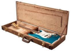 Gator GW-ELECT-VIN Electric Guitar Deluxe Wood Case, Vintage Brown Guitar Accessories