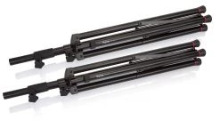 Gator Twin Quad Base Speaker Stands With Carrying Bag Pro Audio Accessories