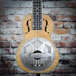 Ukuleles Gold Tone Curly Maple Resonator Concert-Scale Ukulele
