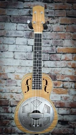 Ukuleles Gold Tone Curly Maple Resonator Concert-Scale Ukulele