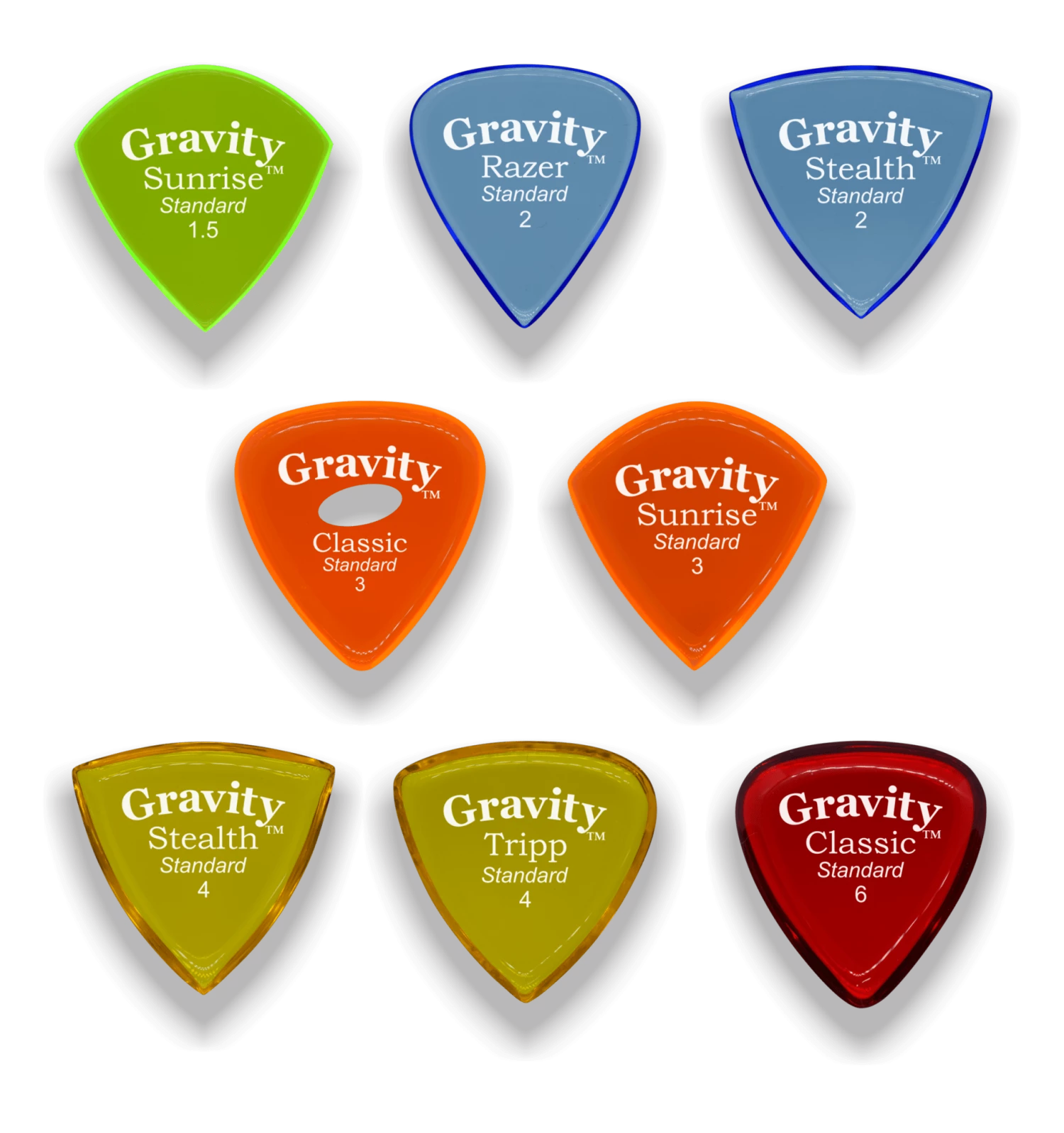 Gravity Picks Thick Pick Variety Pack Guitar Accessories 3 Gravity Picks Thick Pick Variety Pack Guitar Accessories
