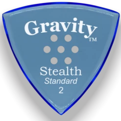 Gravity Picks Gravity Stealth Standard Guitar Pick Multi-Hole Grip | 2.0mm