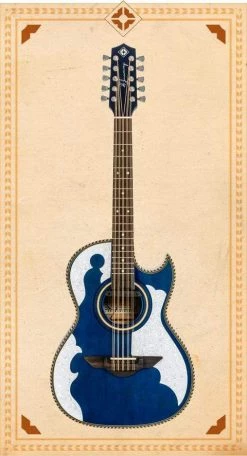 H JIMENEZ Guitar H. Jimenez Bajo Quinto El Patron Series Acoustic-Electric | Blue