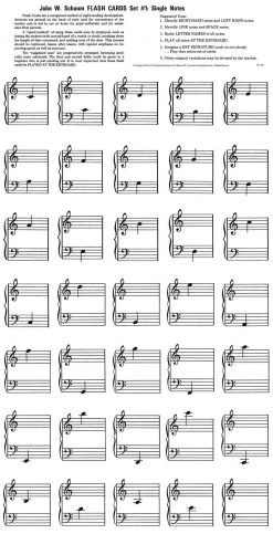 Piano Books Hal Leonard Music Note Flash Cards