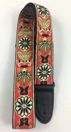 Guitar Accessories Henry Heller HJQ2 2" Deluxe Multi-Color Jacquard Guitar Strap