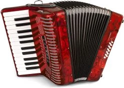 Hohner 12 Bass Beginner Piano Accordion - Pearl Red | Hohnica 1303