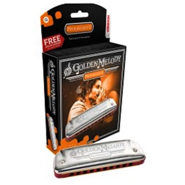 Hohner 542PBX-G {rpgressove Golden Melody Harmonica | Key OF G 5 Hohner 542PBX-G {rpgressove Golden Melody Harmonica | Key OF G