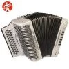 Accordions Hohner Corona II Diatonic Accordion Key Of GCF - White | 3500GW