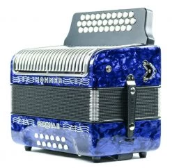 Hohner Corona II G/C/F Accordion With Bag And Straps | Dark Blue
