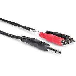 Pro Audio Accessories Hosa 1/4" TRS To Dual RCA Cable | 6 Foot