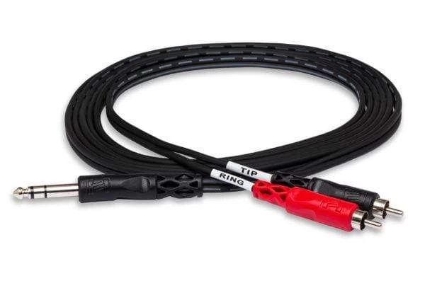 Hosa 1/4" TRS To Dual RCA Insert Cable | TRS-203 3 Hosa 1/4" TRS To Dual RCA Insert Cable | TRS-203