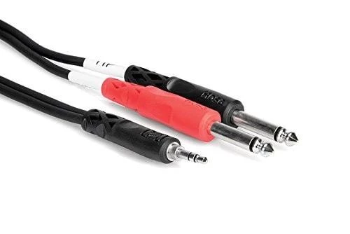 Pro Audio Accessories Hosa 3.5 Mm TRS To Dual 1/4 Inch TS Stereo Breakout Cable 3 Pro Audio Accessories Hosa 3.5 Mm TRS To Dual 1/4 Inch TS Stereo Breakout Cable