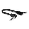 Hosa CFP-106 Flat Guitar Patch Cable 6", Molded Low-profile Right-angle To Same