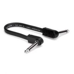 Hosa CFP-106 Flat Guitar Patch Cable 6", Molded Low-profile Right-angle To Same