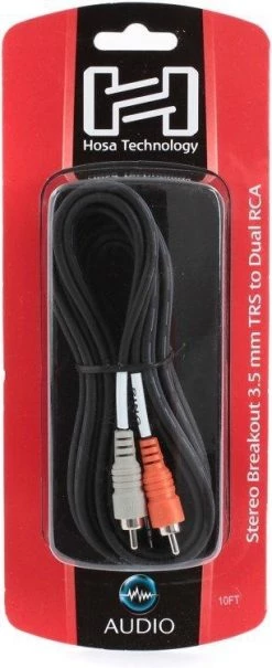 Hosa CMR-210 Mini 3.5mm Male To Dual RCA Interconnect Cable