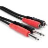 Hosa CPR-204 Phone Male To Two RCA Male Unbalanced Cable