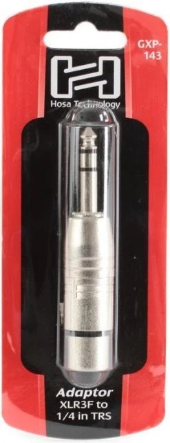 Hosa GXP-143 Female XLR To Male TRS Adapter Pro Audio Accessories