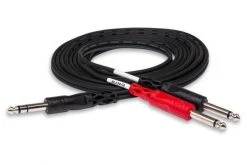 Hosa Insert Cable 14" TRS To Dual 14" TS | STP-203 Pro Audio Accessories
