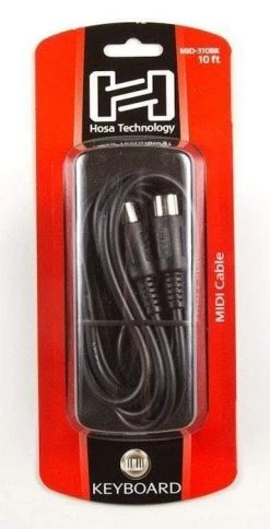 Keyboard MIDI Controller Hosa MID310BK 10' MIDI Cable