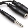 Hosa YPP 111 Audio Adapter Y Cable | 1/4" Inch TS To Dual 1/4" Inch TSF Pro Audio Accessories