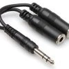 Hosa YPP 118 Audio Adapter Y Cable | 1/4" Inch TRS To Dual 1/4" Inch TRS Female