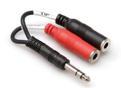 Hosa YPP117 Audio Adapter Stereo Breakout Cable | 1/4" Inch TRS To Dual 1/4" Inch TSF Pro Audio Accessories