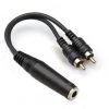 Pro Audio Accessories Hosa YPR 131 | 6" Inch Y Adapter Cable | Mono 1/4" Inch Female To Dual RCA Cable