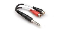 Hosa YPR102 Audio Adapter Stereo Breakout Cable | 1/4" Inch TRS To Dual RCA Female