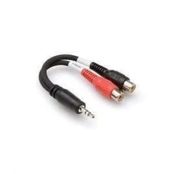 Hosa YRA 154 | Stereo Breakout Cable | 3.5 Mm TRS To Dual RCA Female Pro Audio Accessories