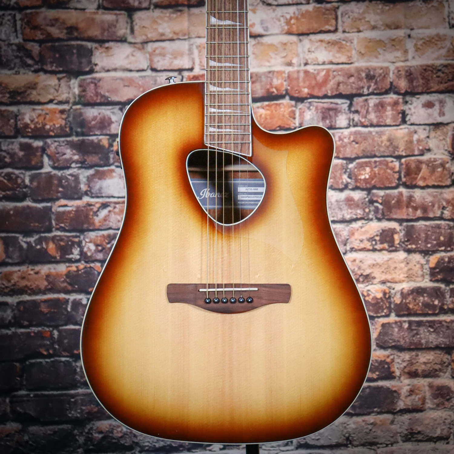 Ibanez Altstar Series Acoustic/Electric Guitar Natural Browned Burst | ALT30NNB 3 Ibanez Altstar Series Acoustic/Electric Guitar Natural Browned Burst | ALT30NNB