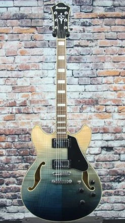 Ibanez AS73FM Hollow Body Guitar | Trans Indigo Fade