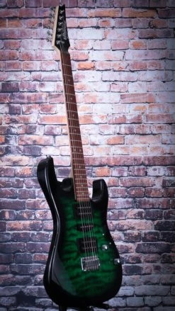Ibanez GRX70QATVT GIO Series Electric Guitar | Trans Emerald Burst