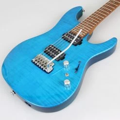 Ibanez MM1 Martin Miller Signature Guitar | Transparent Aqua Blue