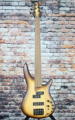 Ibanez SR655E 5-String Bass Guitar | Natural Flat Burst
