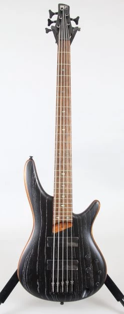 Ibanez SR675 5-String Bass Guitar | Silver Wave Black