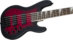 Jackson JS Series Concert Bass, Transparent Red Burst