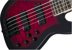 Jackson JS Series Concert Bass, Transparent Red Burst